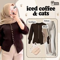 Gambar oneset 3in1 cardigan coklat kopi + jilbab kerudung bellasquare + celana kulot oro | ootd outfit cewek wanita anak perempuan remaja hijab modern kekinian korean style hangout ngopi kuliah main nongkrong kerja meeting pantai FK133 - celana + bellasquare dari Fuku outfit undefined 1 Tokopedia