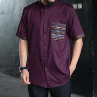 Gambar Baju Kemeja Koko Pria Lengan Pendek Muslim  Motif Songket Marajo Toyobo Premium Atasan Kurta Dewasa Katun Hitam Panjang dari Hasnah Muslim Store undefined 1 Tokopedia