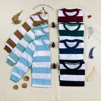 Gambar little stripealldays - Kaos Anak Stripe BIG V2 Series / atasan baju bayi laki laki2 cowok cewek perempuan unisex lengan panjang strip setrip striped salur garis belang blaster couple / XS S M L XL  / 0 bulan 1 2 3 4 5 6 7 8 tahun katun cotton cvc 24s - cream cinnamon, S (1-2 Tahun) dari Little Stripealldays undefined 4 Tokopedia