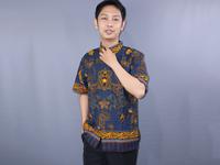 Gambar Hem batik kalteng motif dayak - Navy, L dari Batik Tilung undefined 1 Tokopedia