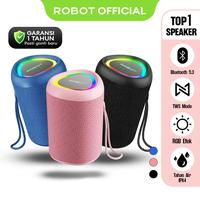 Gambar [Flash Sale] ROBOT RB120 Speaker Bluetooth 5.3 RGB Waterproof IPX4 Portable 8 Jam Putar Musik Speaker Bass Outdoor Indoor Garansi 1 Tahun [Bisa COD] - Black dari RobotSmartPower undefined 1 Tokopedia