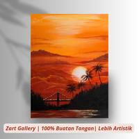 Gambar Request Lukisan di Kanvas Handmade Pemandangan Laut Gunung Pantai Simple Estetik Murah - 20x30 dari Zart Gallery undefined 1 Tokopedia