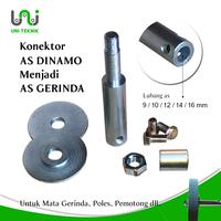 Gambar Konektor As Dinamo Menjadi As Gerinda - Sambungan As gerinda poles amplas, cocok juga untuk dinamo pompa air - 9mm dari Uni Teknik_NEW undefined 1 Tokopedia