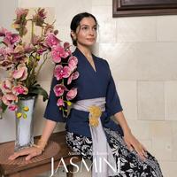 Gambar HANYA KEBAYA Sifon Jasmine Kebaya Bali Lengan Lonceng Kebaya Kartini Modern Pengantin - Navy, L dari Kanaya Kebaya undefined 1 Tokopedia