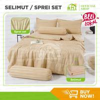 Gambar WORLDHOME - PREMIUM Set Sprei Selimut Sarung Bantal Guling & Satuan Selimut, Sprei Set Saja Motif Embos Garis Warna Solid [03] - ABU TUA, BEDCOVER, 120CM dari Worldhome Indonesia_NEW undefined 1 Tokopedia