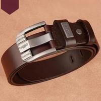 Gambar Ikat Pinggang Pria Kulit Impor Terbaru Gesper Pria Sabuk - Model Tipe Jarum Besar Aksesoris Dewasa Hitam - Black Silver, Dengan Box dari First Click.Id undefined 2 Tokopedia