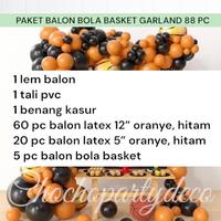 Gambar Paket Balon BOLA BASKET GARLAND 88 PC / Dekorasi Ulang Tahun Bola Basket - Basket 88 pc dari chochogrosir undefined 2 Tokopedia
