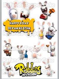 Gambar Topper kue ulang tahun rabbids invasion toper bolu ultah dari Rafanda Topper undefined 1 Tokopedia