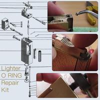 Gambar Lighter Burner O-Ring Repair kit with 10 Types Rubber Seals, and Dismantling Devices for ST Dupont Ligne Gatsby BR Dunhill Light dari fuyung store undefined 2 Tokopedia