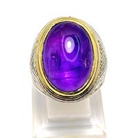 Gambar KODE 03427 CINCIN BATU AKIK KECUBUNG WULUNG KALIMANTAN NATURAL AMATYHES QUARTZ dari DA AL FROM WEST SUMATERA undefined 5 Tokopedia