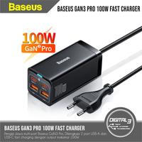 Gambar Baseus Gan3 Pro 100W Fast Charger 4 in 1 PD Dual Type C + Dual USB-A dari Digital 3 undefined 1 Tokopedia