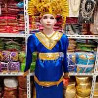 Gambar Baju Karnaval Minang Anak Perempuan Saten Kombinasi Lame dengan Mahkota Kepala - maron, smp 80 cm dari Queen pelaminan_NEW undefined 5 Tokopedia