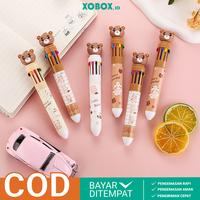 Gambar Pulpen 10 Warna Teddy Bear Pena Tinta Warna Super Lucu Motif Beruang Stationery ATK017 - BEVERAGES BEAR dari KETOKO.ID_NEW undefined 1 Tokopedia