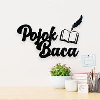 Gambar Hiasan Dinding Dekorasi Aesthetic Tulisan POJOK BACA | Cutting laser | Grosirpigurajogja - Hitam dari grosirpigurajogja undefined 1 Tokopedia