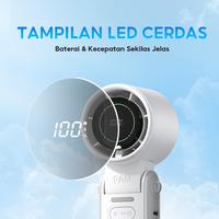 Gambar MODOFO Kipas Tangan Mini Kuat 5 Level 100 Kecepatan 6 Bilah dengan Display Digital Fungsi Turbo Dapat Diatur Cocok untuk Olahraga Outdoor Rumah Hadiah Pendingin Cepat Kipas LED Portabel Musim Panas Cuaca Panas link - Ungu Abu-Abu dari Crutii undefined 3 Tokopedia