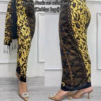Gambar kamen sutra paris set selendang motif daun Wanita Panjang Dewasa Setelan - hitam dari Sridewi kebaya undefined 3 Tokopedia