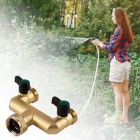 Gambar Garden Hose 2 Way Valve Hose Splitter Brass Hose Splitter Water Garden Hose Adapter 2 Way Valve 3/4Inch GHT Thread dari Flexana undefined 3 Tokopedia