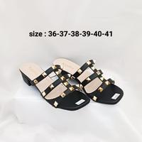 Gambar Sendal Wanita Chunky Heels Sandal Teplek Premium Vida hak 3 CM - Hitam, 36 dari Megasttore undefined 1 Tokopedia