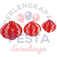 Gambar Lampion Lipat PLASTIK Honeycomb Merah Putih Dirgahayu RI (1Pcs) - Plastik 20Cm dari Perlengkapanpestasby undefined 1 Tokopedia