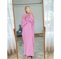 Gambar GAMIS TERBARU/KAFTAN UAREL/GAMIS KEKINIAN/GAMIS ISLAMI/GAMIS TERLARIS/BAHAN CRINKLE AIR FLOW baju  gamis model sekarang gamis  lebaran Wanita - HITAM, ONE SIZE dari BY-HN.STORE undefined 4 Tokopedia
