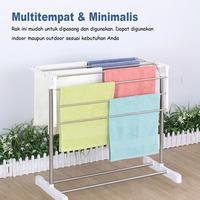 Gambar PROMO!! Rak Jemuran Handuk Pakaian Sepatu Stainlees Jemur Lipat Serbaguna / Gantungan Pengering Baju Celana Drying Rack-UNIK BANDUNG dari Unik Bandung_NEW undefined 4 Tokopedia