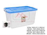 Gambar Box container roda 280 liter Sierra 7886 Green Leaf dari Matahari Plastic undefined 1 Tokopedia
