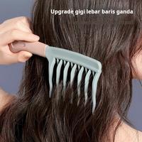 Gambar Sisir gigi bergelombang besar baris ganda sisir rambut keriting anti-statis sisir pijat kulit kepala sisir rambut mengembang sisir penata rambut keriting - 1pcs dari MegaSaverID undefined 2 Tokopedia