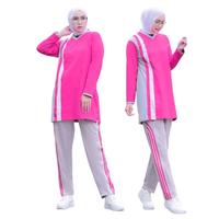 Gambar Tunik Olahraga Wanita Muslimah Sporty Atasan Kaos Celana Panjang Polos - Hitam ukuran l zamora black grey baju olahraga muslim - lilac, XL dari alpin collection99 undefined 1 Tokopedia