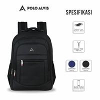 Gambar POLO ALVIS - Pro Grands Tas Ransel cowok Polo Original Pria Laptop 17 inch Bonus Rain Cover Hitam Backpack Sekolah - Hitam dari Polo Alvis Official Store undefined 2 Tokopedia