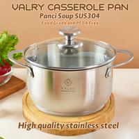 Gambar VALRY CASSEROLE 20CM SUS304 Panci stainless steel 304 wajan stock pot stainles - CASSEROLE Hanya panci dari Gohappy Store undefined 3 Tokopedia