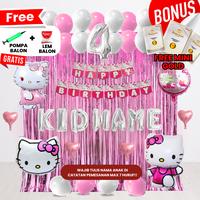 Gambar ((FREE MINI GOLD & POMPA BALON)) HELLO KITTY SET DEKOR ULANG TAHUN ANAK/ DEKORASI ULTAH ANAK - SIMPLE, 1 dari aldekorasi undefined 2 Tokopedia