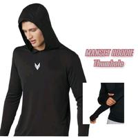 Gambar Kaos Manset Hoodie Lengan Panjang Thumbhole Olahraga Pria Wanita Baselayer Topi Kupluk Polos - HOODIE POLOS, M - L BB 50-65KG dari GM SPORTS surabaya undefined 3 Tokopedia