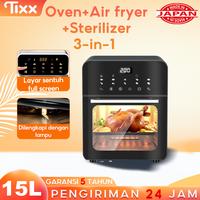 Gambar 【Diskon waktu terbatas】TIXX Air Fryer 15L Oven Low Watt 1350 W Touch Screen Transparan Hemat Daya Kapasitas oven listrik yg bagus dan hemat listrik oven sekaligus microwave air fryers Garansi 5 tahun dibuat di Jepang - Hitam-15L dari Tixx Thunder Toko undefined 1 Tokopedia