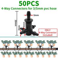 Gambar WUJIE 20PCS Barbed 3/5mm Hose Straight Quick Connector Drip Irrigation Garden w/ 2-Way 4-Way Hose Splitter Joint Cross Connector dari Tyson Arlo Green undefined 3 Tokopedia