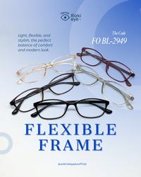 Gambar OPTIK RIZKI EYE PLUS OFFICIAL - KACAMATA Frame lentur Oval untuk Wanita & Pria | Code FO BL-2949 Lensa Anti radiasi sinar UV custom lensa max -5.00 s\d cyl -2.00 dan +0.25 s/d +3.00 - COKLAT, CRMC ( Lensa Antiradiasi UV) NORMAL dari OPTIK RIZKI EYE PLUS OFFICIAL undefined 3 Tokopedia