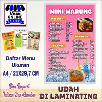 Gambar Cetak Poster Daftar Menu Untuk Warung Design Request - 1 PCS dari vhan fariz undefined 1 Tokopedia