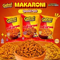 Gambar Gehel Spesial Pack MAKARONI 70 gr - Cemilan Makaroni varian rasa Pedas Jeruk, Sapi Panggang, Jagung Bakar - Noodles, Instan Food Snack Goreng Camilan Asin - Pedas Jeruk dari Gehel Snack undefined 1 Tokopedia