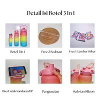 Gambar BOTOL MINUM BERANAK 3IN1 VIRAL DOFF FREE SEDOTAN DAN STICKER / BOTOL MINUM GRADASI ELEGAN AMAN Plastik Bottles Water Kitchenware - BOTOL 3IN1 SOFTPINK, BUBBLE dari Jisoo Home Living undefined 4 Tokopedia