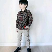 Gambar Beli lokal Power Shop Baju Batik Anak Lengan  Panjang Usia 2-13 Th Kemeja Formal Anak Cowo Laki Laki Modern Premium - kmja petir abu, M dari Batik Lancar Rizqi undefined 4 Tokopedia