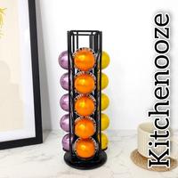 Gambar VERTUO NESPRESSO Capsule Rack Holder Storage | 360 Rotating Capsule Tower I Rak Kapsul Nespresso dari kitchenooze undefined 1 Tokopedia