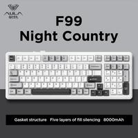 Aula F99 | F-99 98% Hotswappable Gasket Tri-mode Wireless Mechanical Gaming Keyboard - foto 2