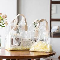 Gambar Tas Hampers Transparan Mika Ulang Tahun Anak Goodie Bag Bingkisan Sourvenir Ultah Bahan PVC Bening - Pink Daisy dari CASA CHIC undefined 5 Tokopedia