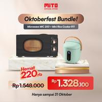 Gambar MITO Rice Cooker Mini 0.5 Liter Low Watt Anti Lengket Anti Tahan Baret Garansi Resmi - White - R11 WHITE + MIC200 dari MITO Electronics undefined 1 Tokopedia