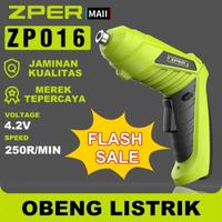 Gambar ZPER Mesin Bor Baterai 4.2V Obeng Listrik Cordless Drill Battery Bor Kayu Triplek Besi Bor ZP016 Torsi impact  jld 650nm obeng  bor elektrik impact  1 set komplit bor  mini lengkap - #1 dari ZPER TOOLS STORE undefined 1 Tokopedia