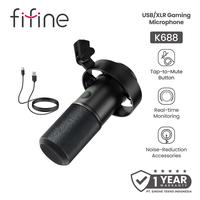 Gambar FIFINE K688 Mikrofon Podcast Profesional USB & XLR – Mic Dynamic Cardioid untuk Live Streaming, Recording, Gaming, dan Voice Over - K688 Pink dari Fifine Indonesia undefined 1 Tokopedia