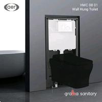Gambar AER HWC 08 01 Wall Hung Toilet / Kloset Gantung Hitam Matte Black dari Graha Sanitary undefined 1 Tokopedia