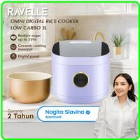 Gambar RICE COOKER RAVELLE RENDAH GULA Digital Rice Cooker Low Carbo 3L (1.2L Nasi) Rendah Gula - baby pink dari TOKO JAWA ELECTRIK undefined 1 Tokopedia