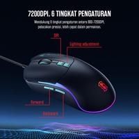 Gambar GAMEN GM220 Mouse Gaming Wired 7200 DPI 6 Level, RGB For Laptop / PC Original - Blue dari Soegi Computer undefined 4 Tokopedia
