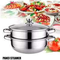 Gambar Panci kukus streamer 2 susun / PANCI SIOMAY - dandang straimer kukus - stainless 28 CM dari Kuberimura_NEW undefined 1 Tokopedia