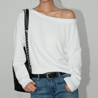 Gambar Women Casual Asymmetrical Shoulder Long Sleeve Top 3409 (S/M/L) - Black, S dari 99koutlet undefined 1 Tokopedia